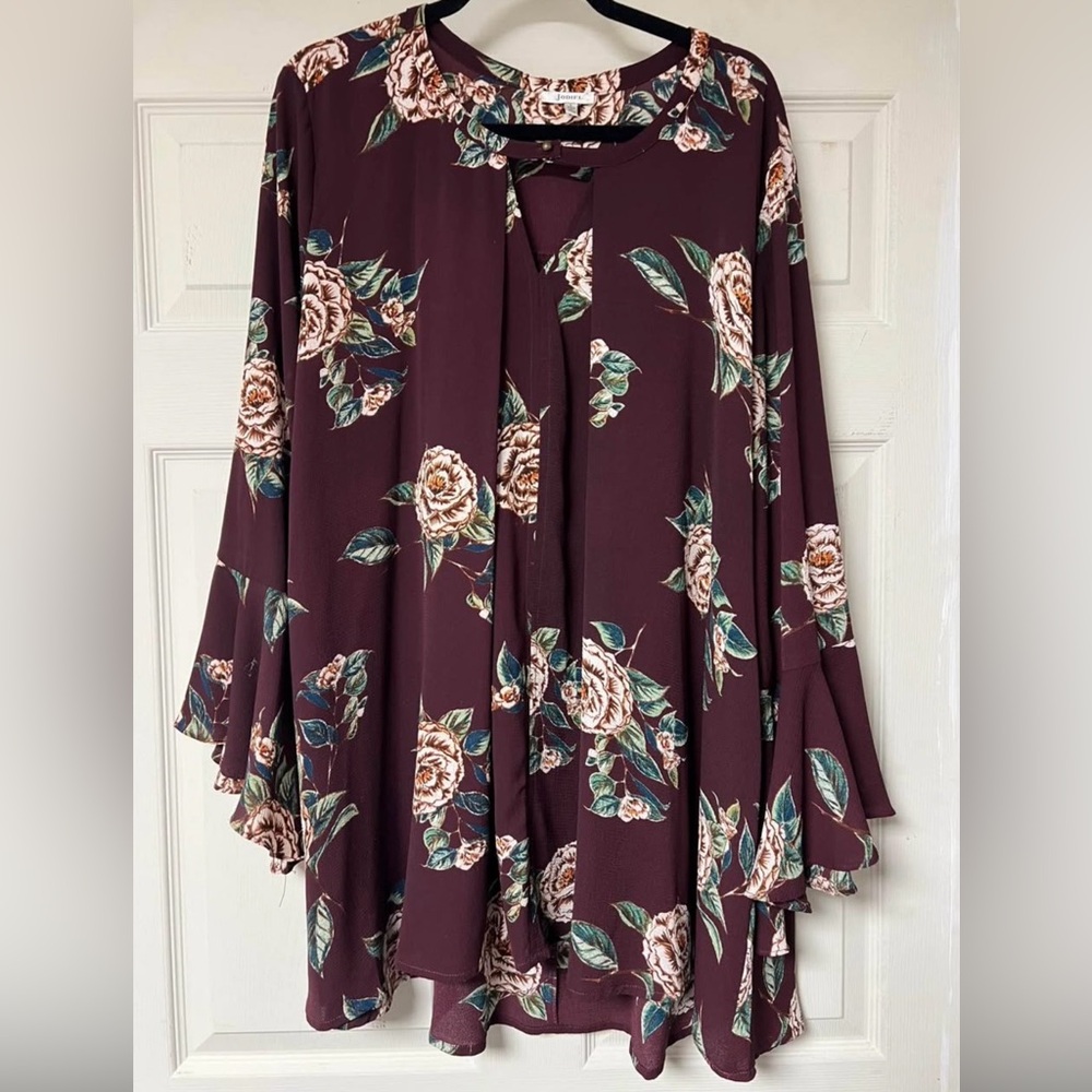 Floral Burgundy Dress